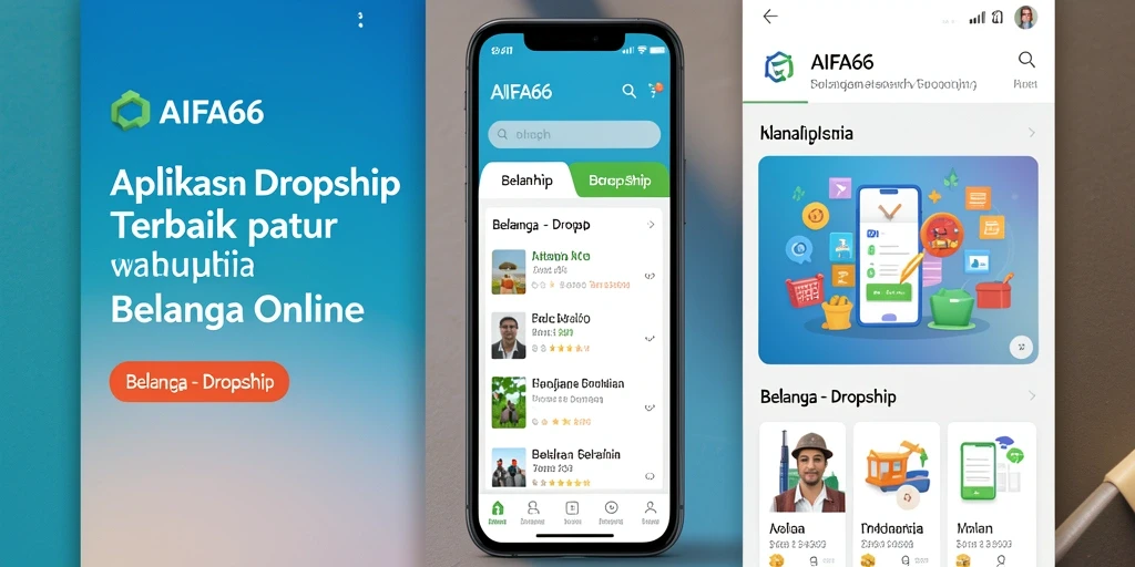 Tampilan antarmuka AIFA66 yang user-friendly untuk kemudahan berbelanja dropship.