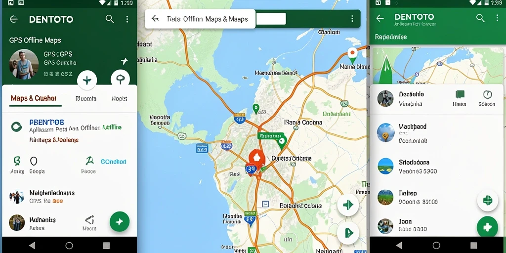 Tampilan antarmuka DENTOTO yang ramah pengguna untuk navigasi GPS.