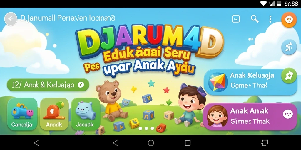 Tampilan antarmuka menarik dari DJARUM4D untuk anak-anak.