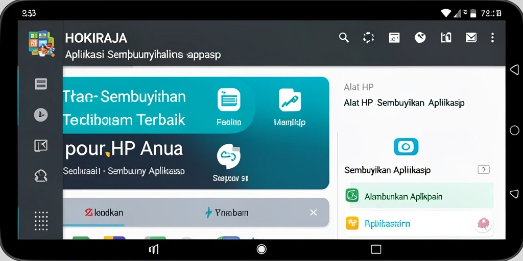 Tampilan antarmuka HOKIRAJA untuk menyembunyikan aplikasi dengan mudah.