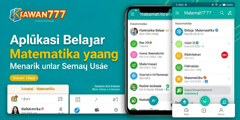 Tampilan antarmuka KAWAN777 yang ramah pengguna untuk belajar Matematika.
