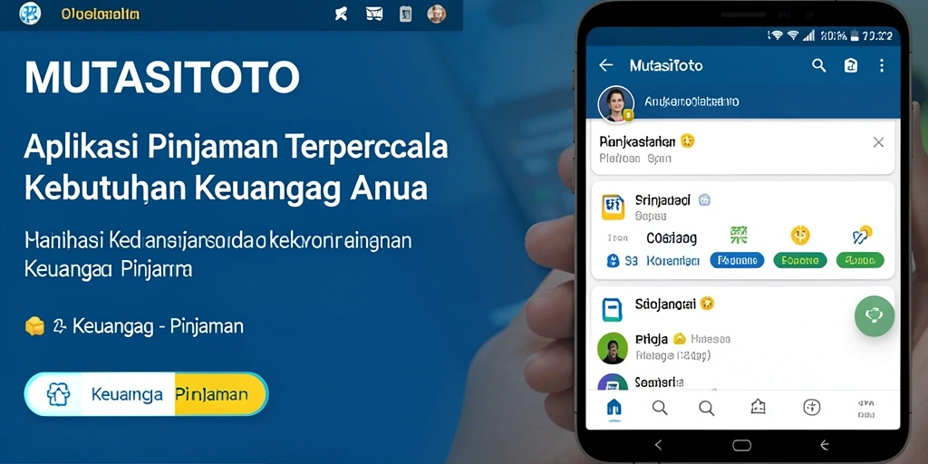 Antarmuka aplikasi MUTASITOTO menampilkan fitur pinjaman yang intuitif dan mudah digunakan.