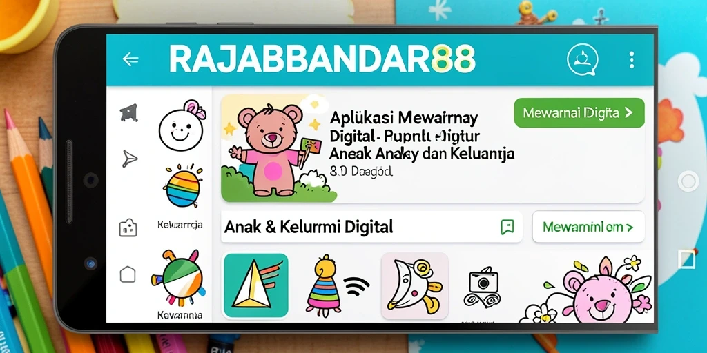 Screenshot RAJABANDAR88 menunjukkan fitur mewarnai yang interaktif dan menyenangkan.