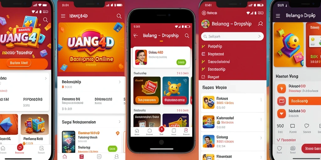 Antarmuka aplikasi UANG4D untuk Dropship yang mudah digunakan.