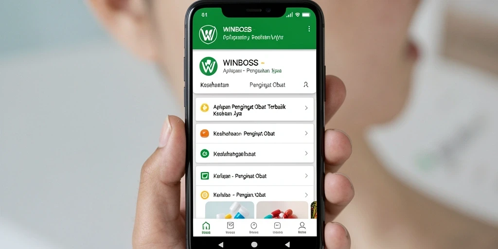 Tampilan antarmuka WINBOSS yang ramah pengguna untuk pengingat obat.